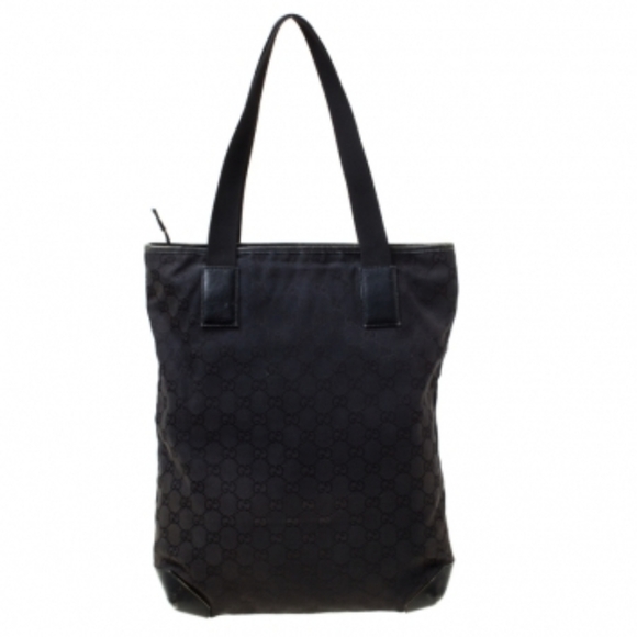 Gucci Monogram Gg Nylon Pocket Shopper Bla… - Picture 5 of 16
